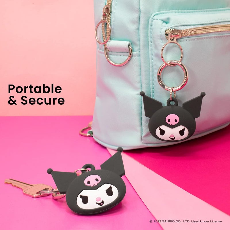 iFace Sanrio Friends Special Edition Silicone Protective Cover [ Compatible with Apple AirTag ][Cute Character Case] [Carabiner Keychain Clip Included] - Kuromi - Image 3
